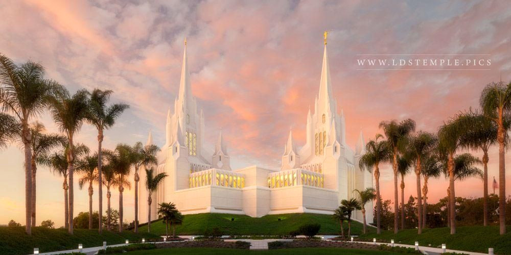 Breathtaking San Diego Temple Sunset