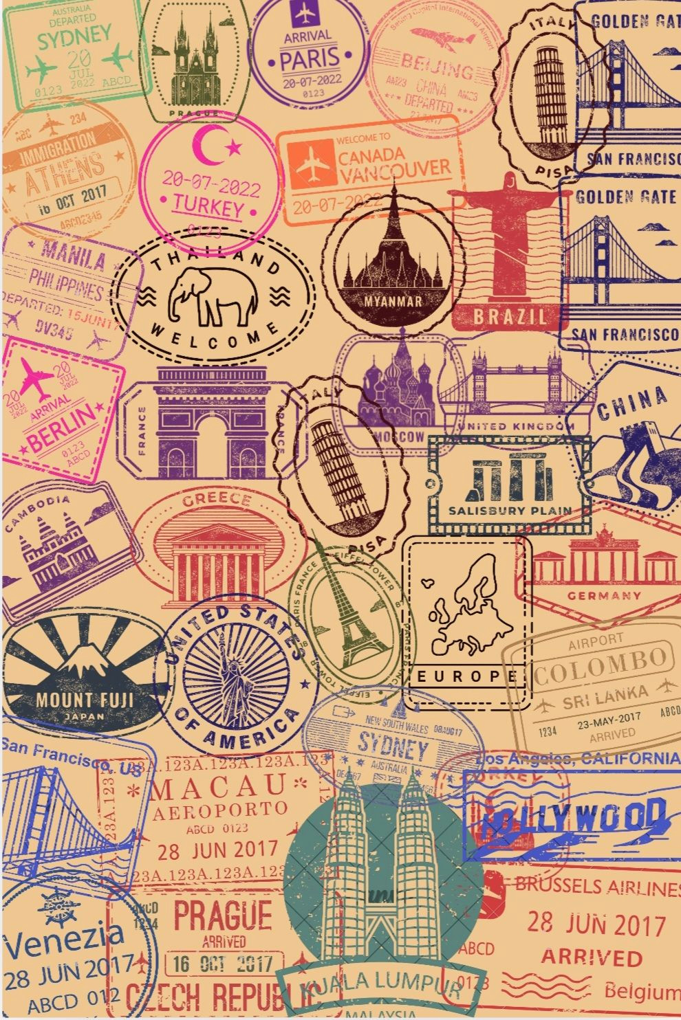 Create a Stunning Travel Stamp Collage Create a Stunning Travel Stamp Collage