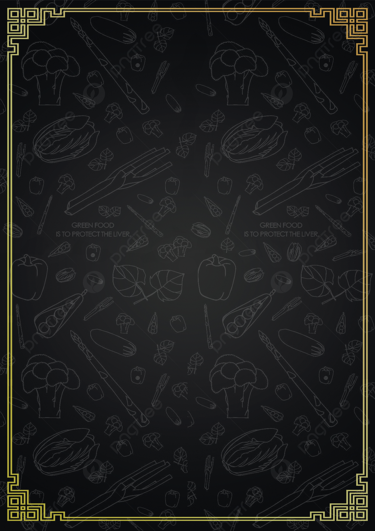 Hand Drawn Black Menu Wallpaper Background