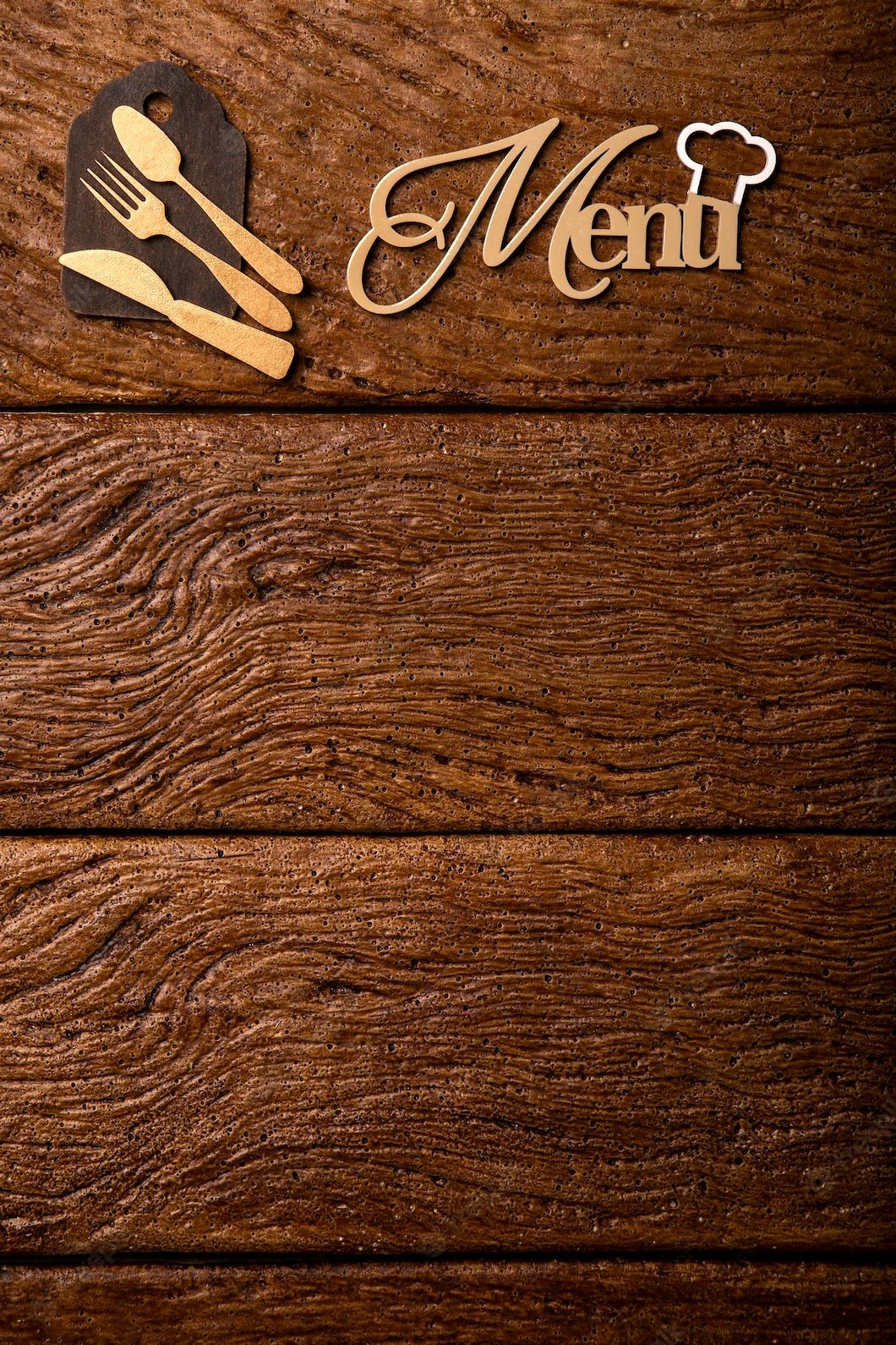 Rustic Wooden Table Menu View Rustic Wooden Table Menu View