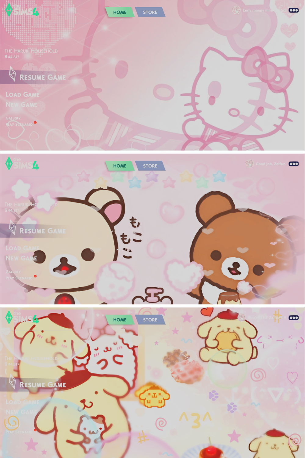Adorable Sims 4 Menu Overrides: Hello Kitty & Beyond