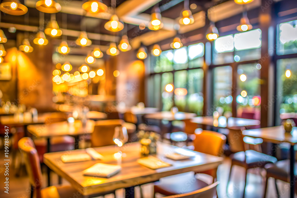 Blurred Restaurant Backgrounds: Soothing Scene