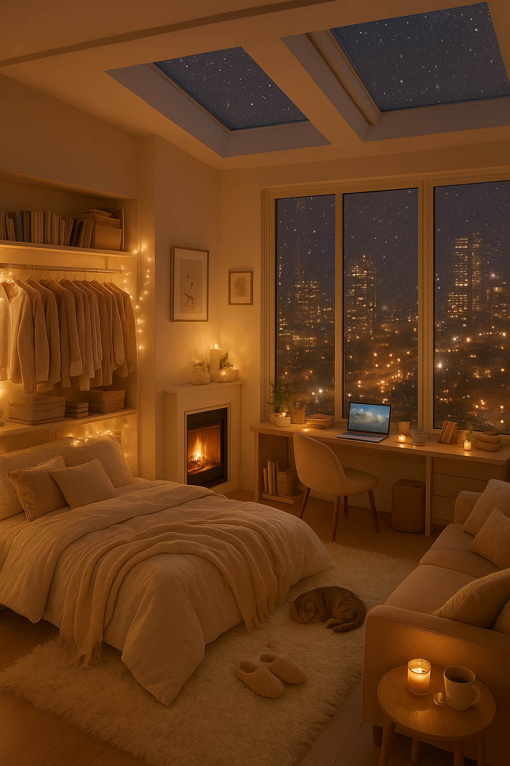 Cozy Night Bedroom Vibes by City Lights Cozy Night Bedroom Vibes by City Lights