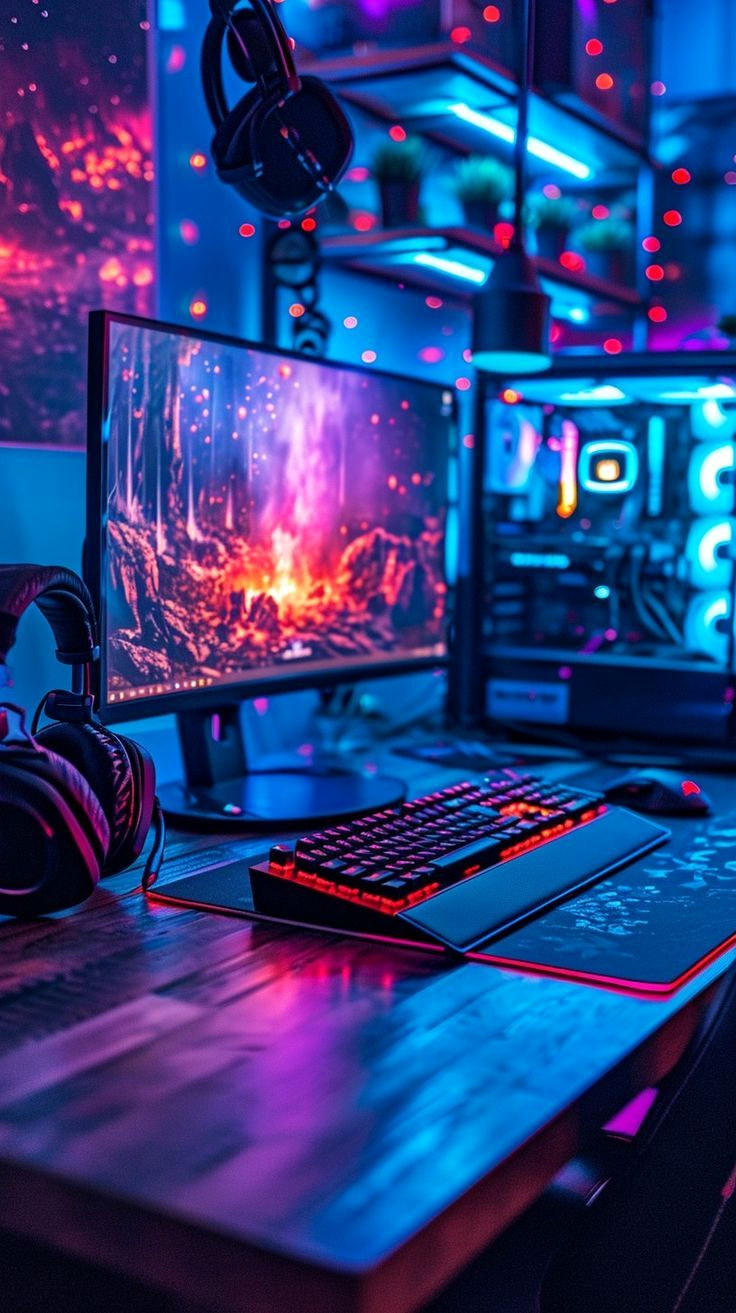 Neon Gaming Setup for an Epic Experience Neon Gaming Setup for an Epic Experience