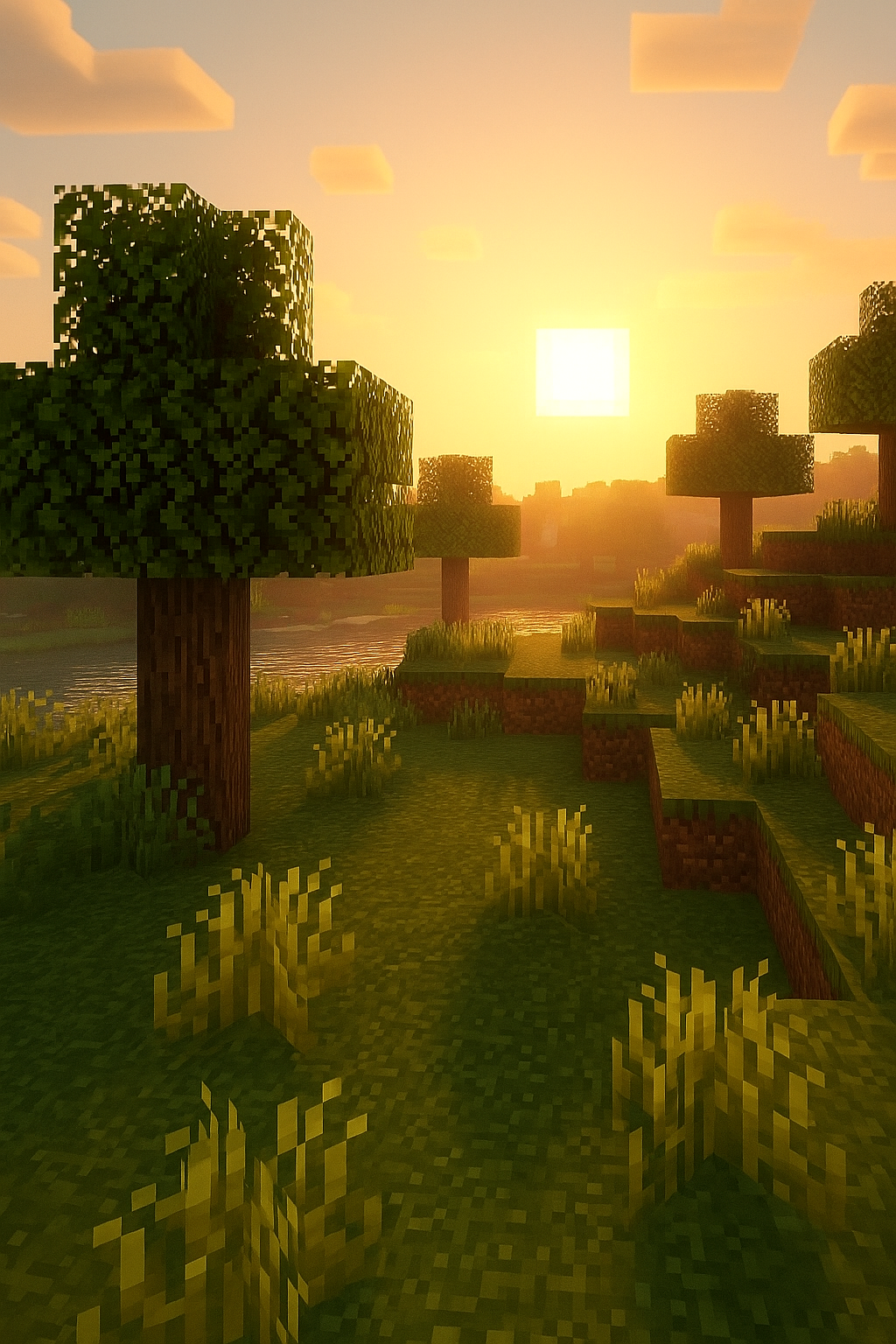 Serene Minecraft Sunset Wallpapers Serene Minecraft Sunset Wallpapers