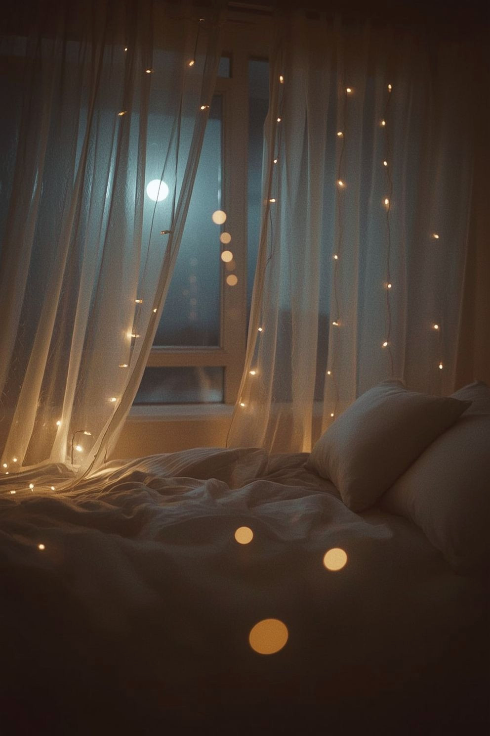 Moonlit Bedroom: Cozy Fairy Light Decor Inspiration Moonlit Bedroom: Cozy Fairy Light Decor Inspiration
