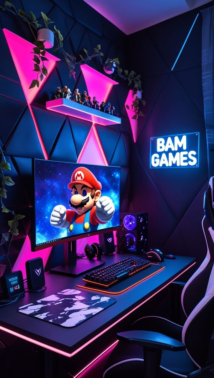 Neon Gaming Battlestation: Epic RGB Setup Neon Gaming Battlestation: Epic RGB Setup