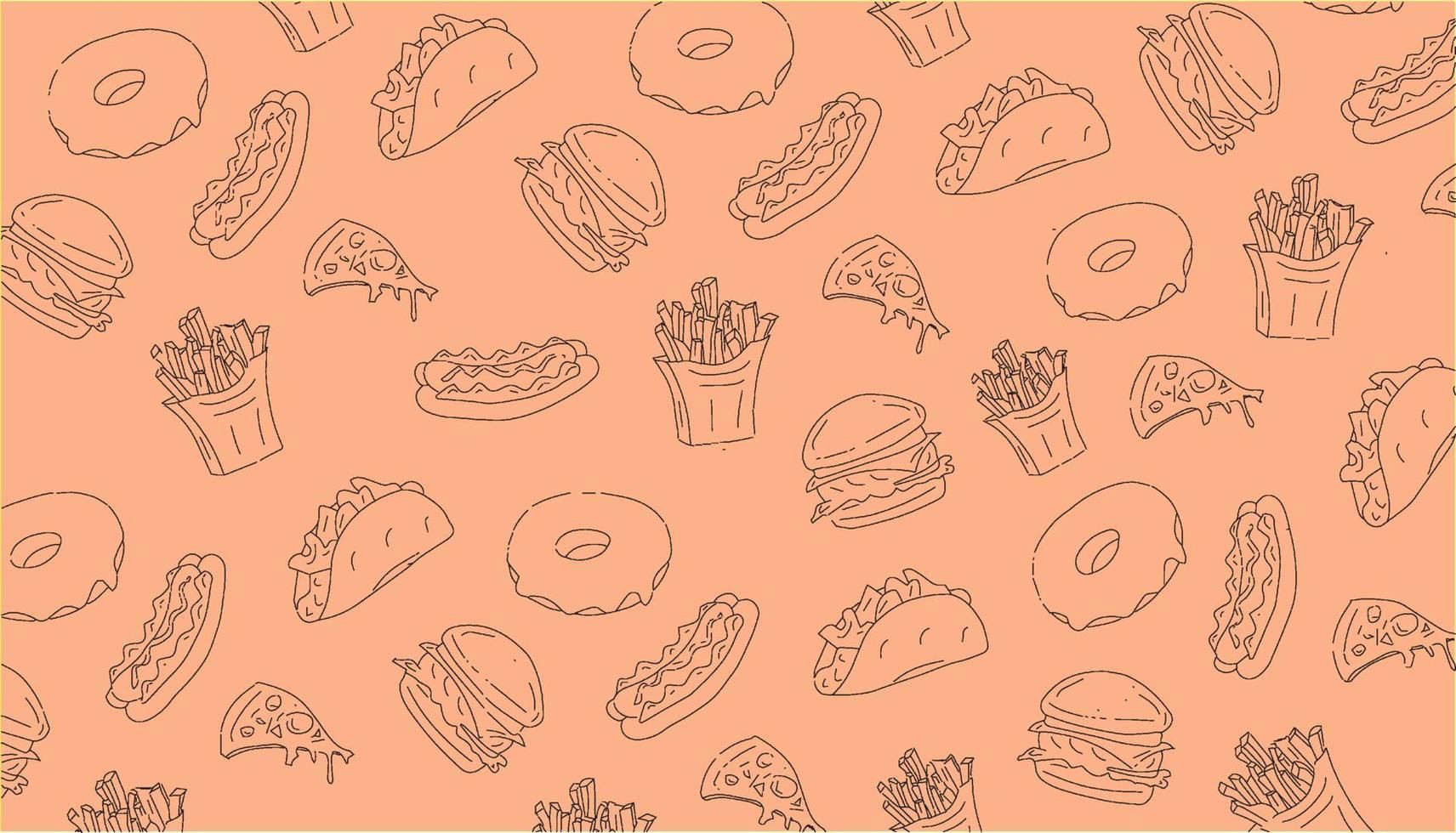 Free Fast Food Background Vector Illustrations Free Fast Food Background Vector Illustrations