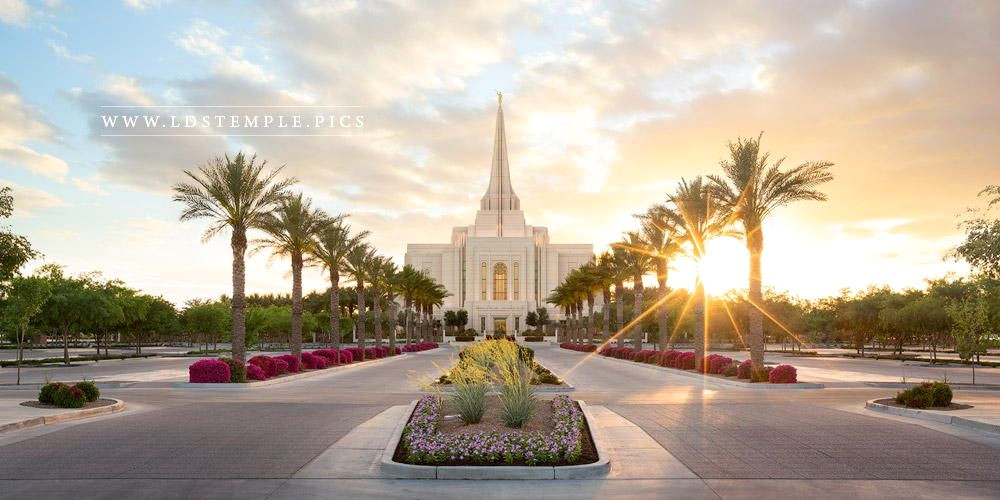 Breathtaking Golden Hour at the Gilbert Temple Breathtaking Golden Hour at the Gilbert Temple