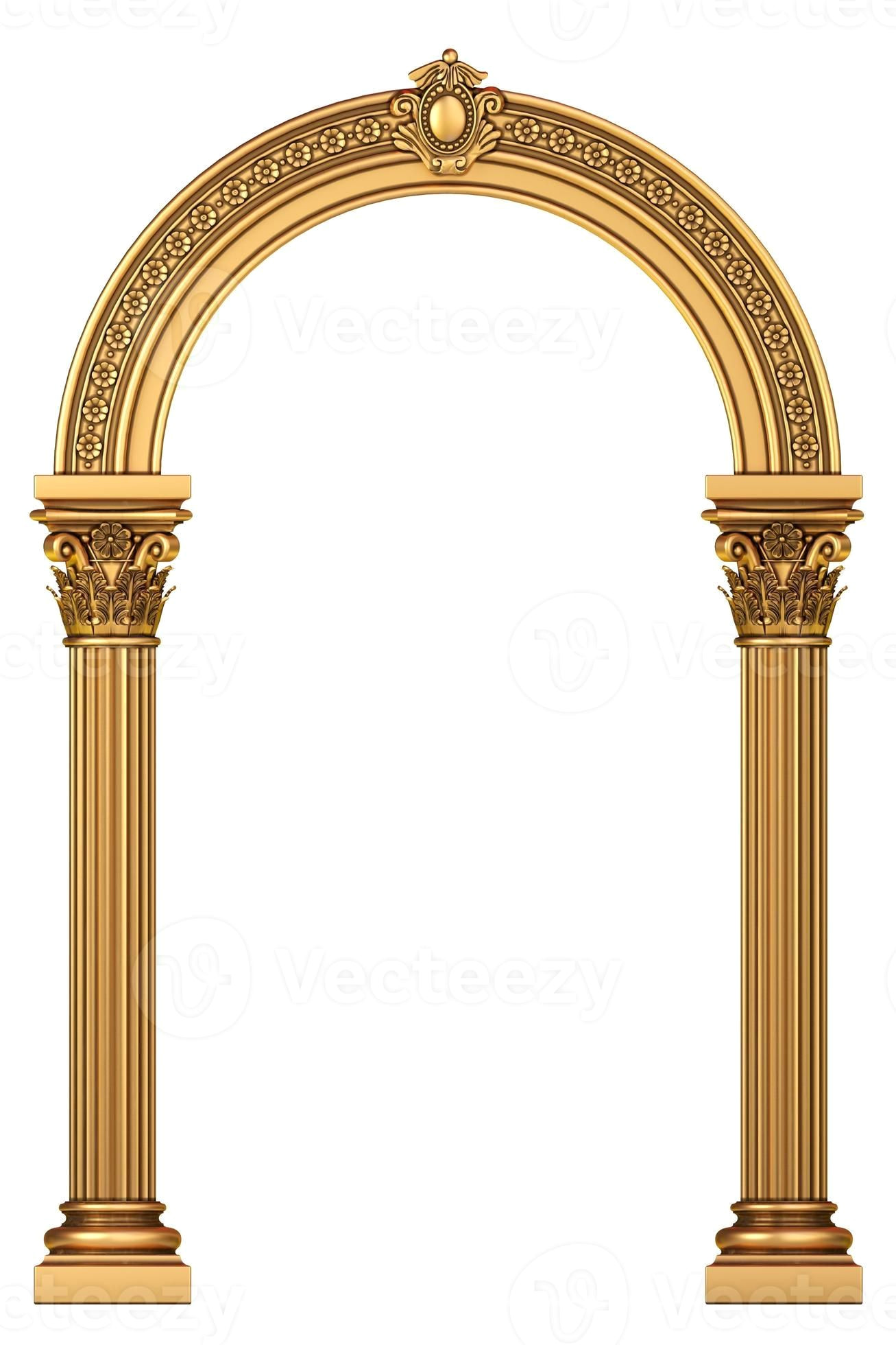 Elegant Classic Arch Entrance with Columns Elegant Classic Arch Entrance with Columns
