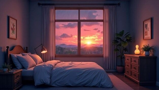 Sunny 2D Cartoon Room with Lofi Vibes Sunny 2D Cartoon Room with Lofi Vibes