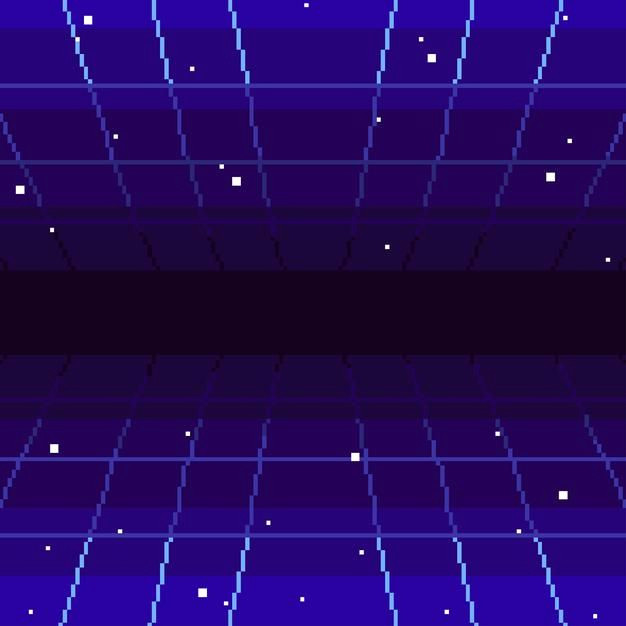Vintage 80s Pixel Art Backgrounds