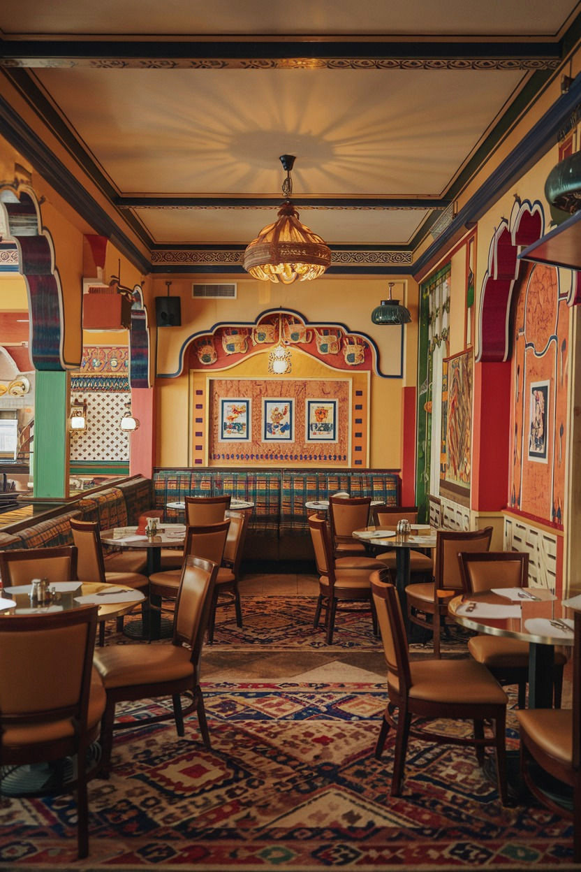 Regal Indian Restaurant Interiors with Vibrant Heritage Style Regal Indian Restaurant Interiors with Vibrant Heritage Style