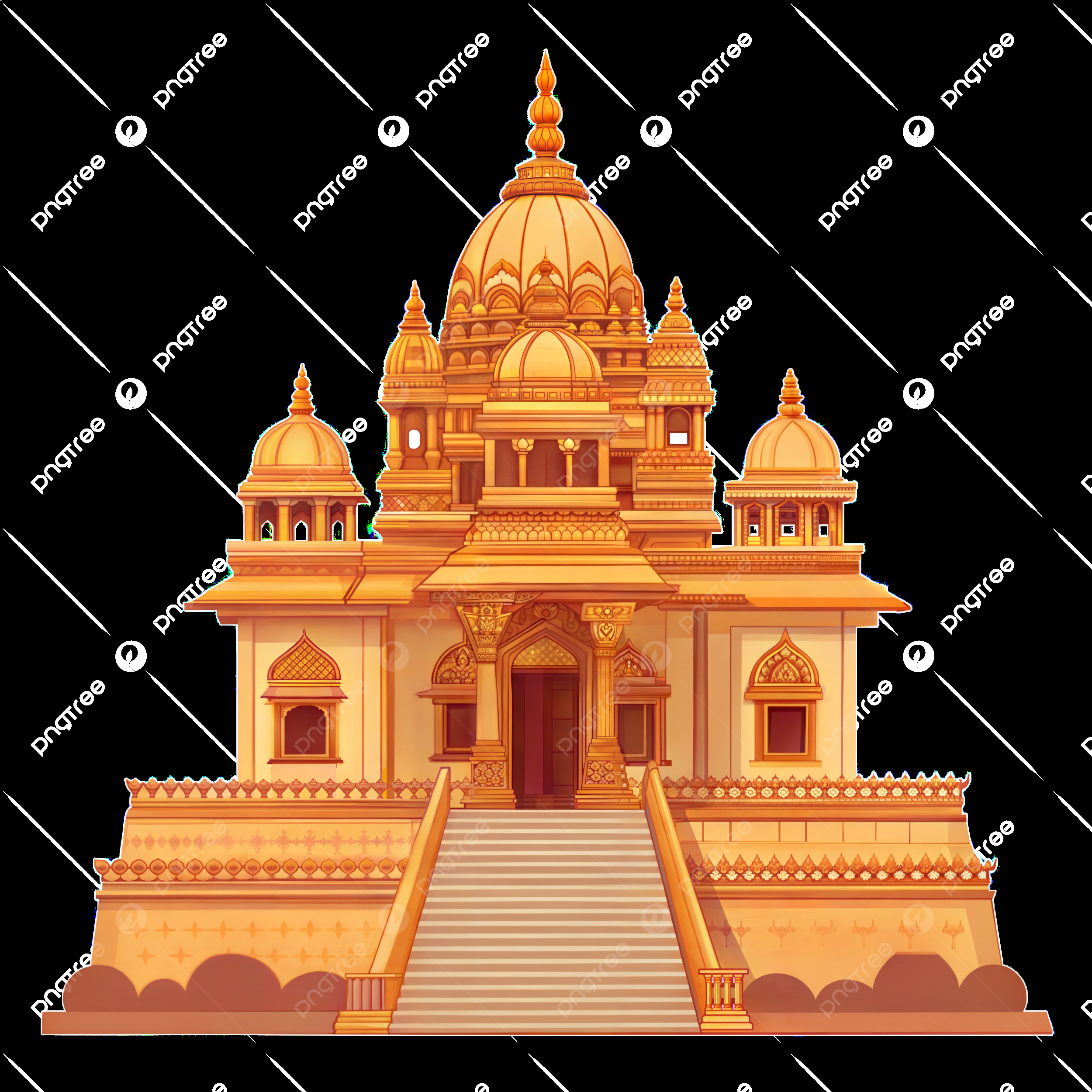Beautiful Hindu Temples: Free PNG Illustrations to Download