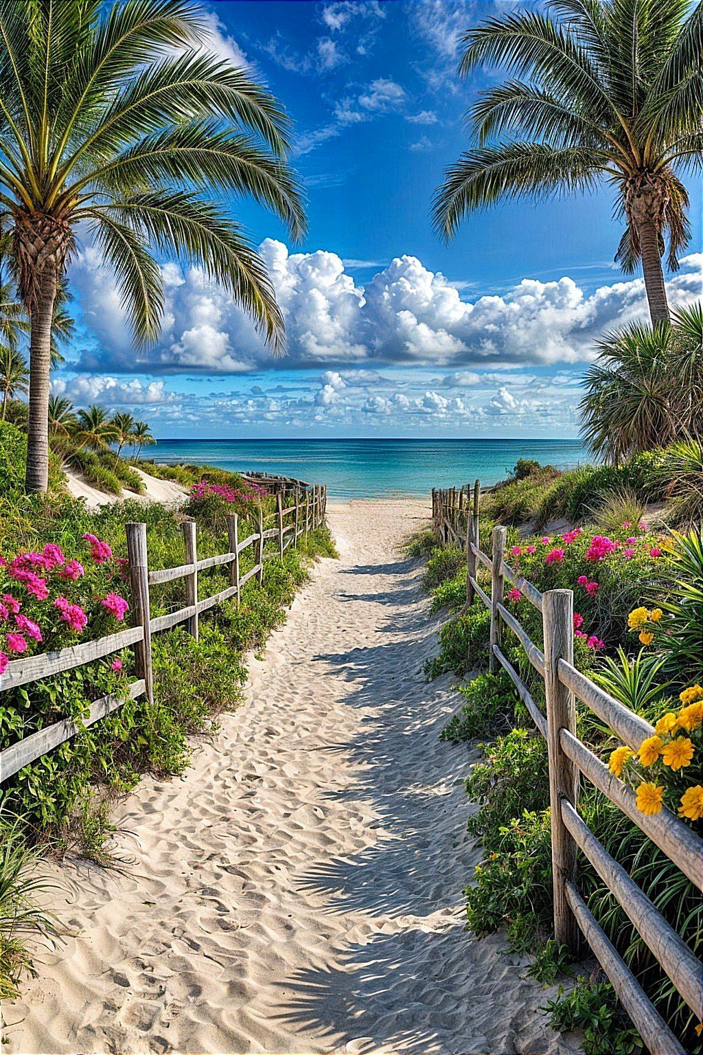 Tropical Paradise Found: Sandy Path to Vibrant Beach Bliss Tropical Paradise Found: Sandy Path to Vibrant Beach Bliss