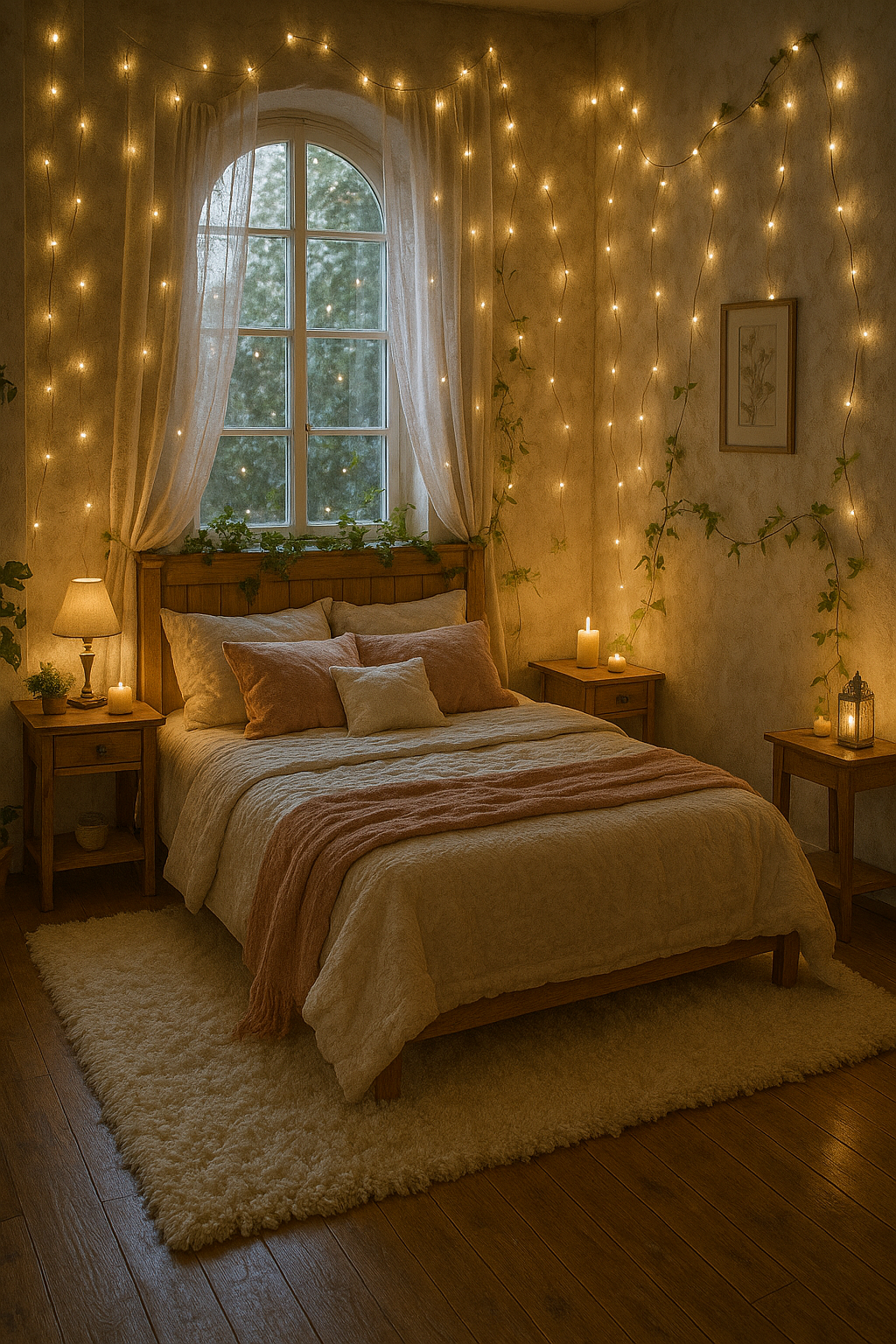 Dreamy Bedroom Sanctuary: Cozy Fairy Light Room Ideas