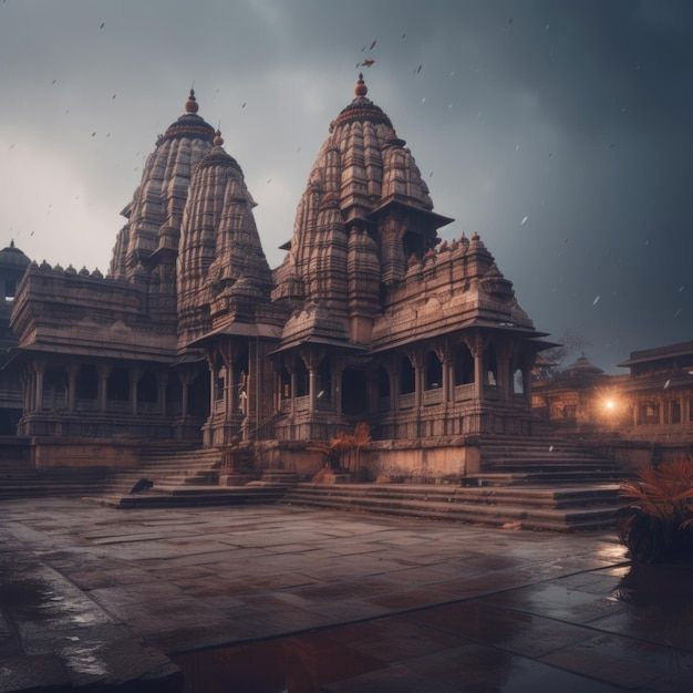 Deslumbrante Visão Noturna de Ram Mandir em Imagem Cinematográfica Premium Deslumbrante Visão Noturna de Ram Mandir em Imagem Cinematográfica Premium