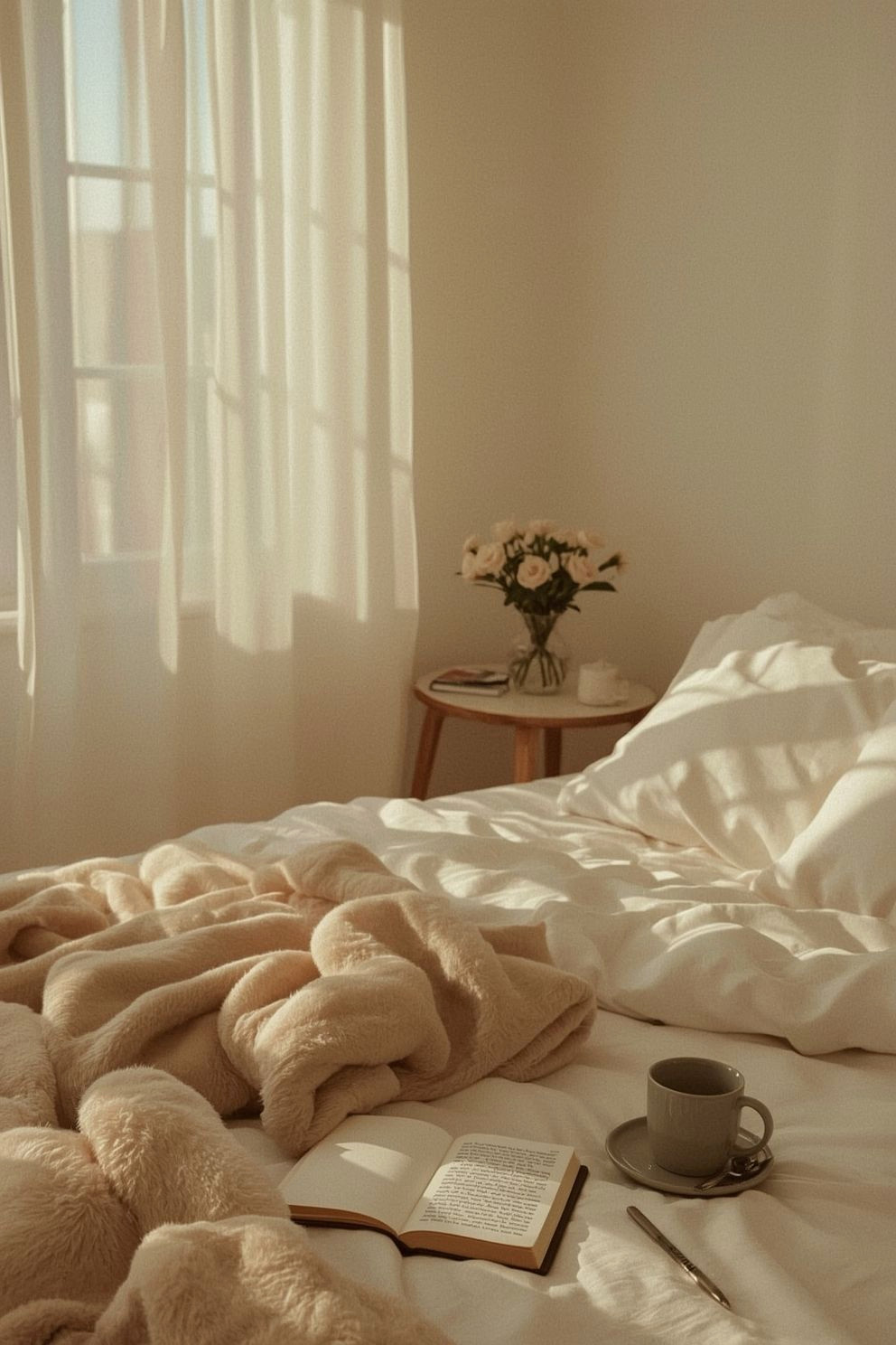 Wake Up to Minimalist Cozy: Morning Sunlight Bedroom Inspiration