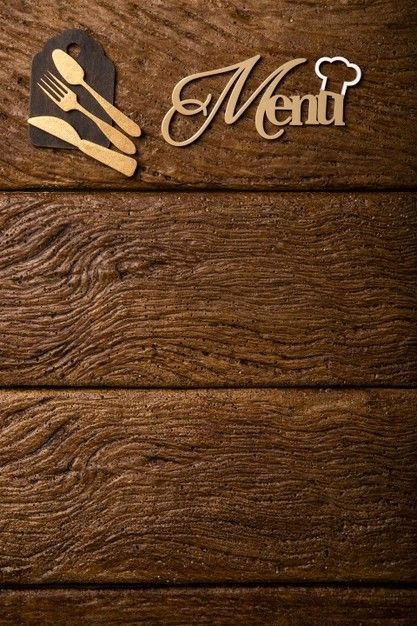 Rustic Wooden Menu Board with Delicious Food Options