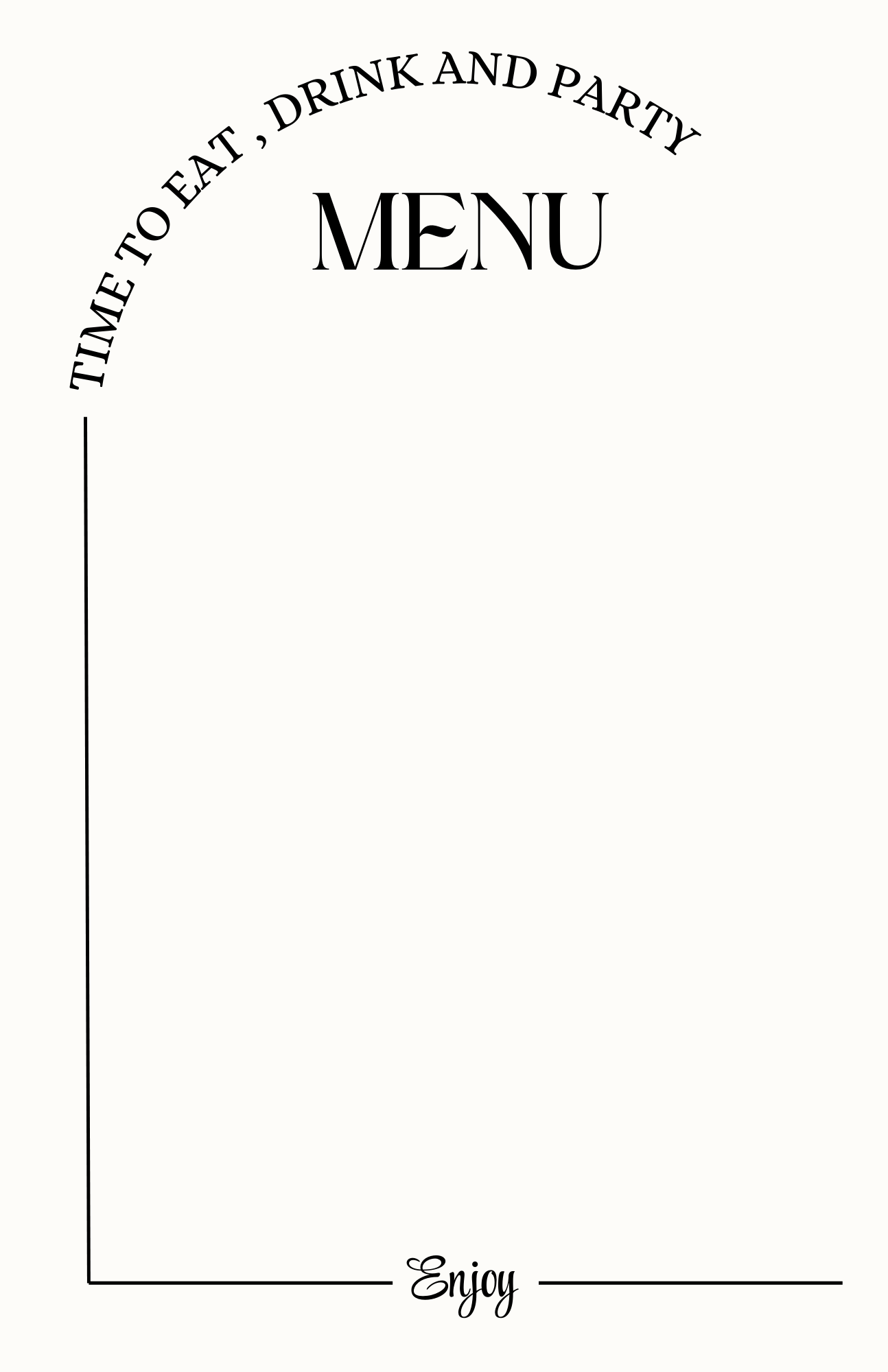 Sophisticated Modern Menu Templates