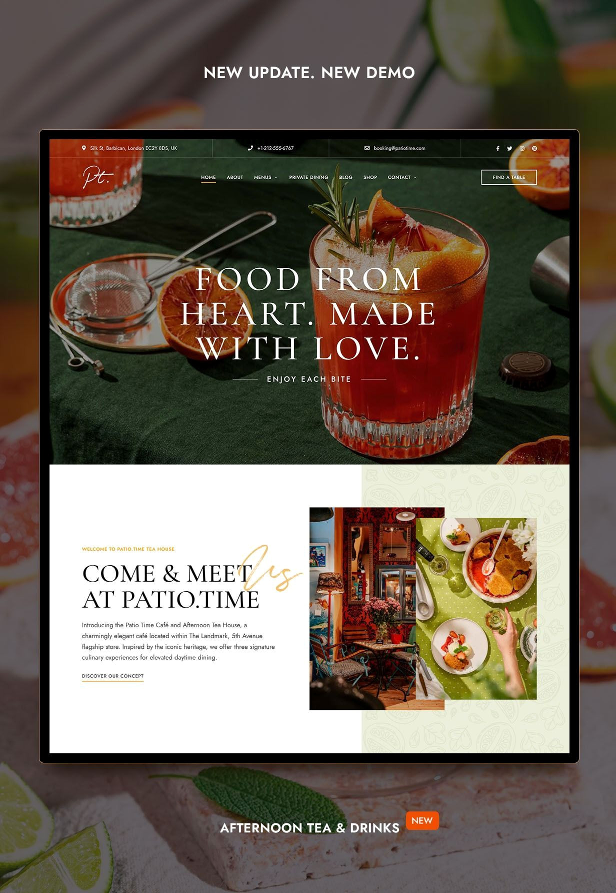 Elegant Restaurant WordPress Theme for Stylish Websites