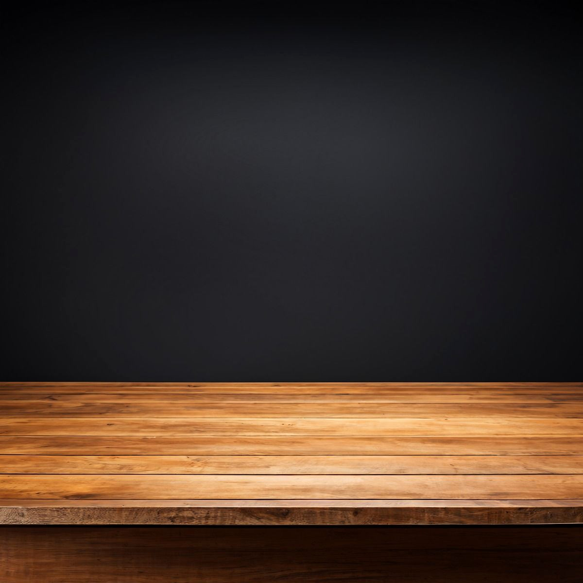 Dramatic Black Wall Meets Rustic Wooden Table Dramatic Black Wall Meets Rustic Wooden Table