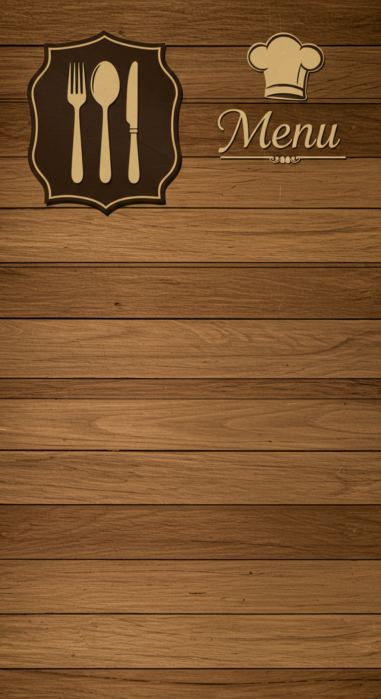 Wooden Food Menu Template
