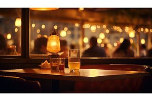 Blurry Dining Restaurant Backgrounds Created with AI Blurry Dining Restaurant Backgrounds Created with AI