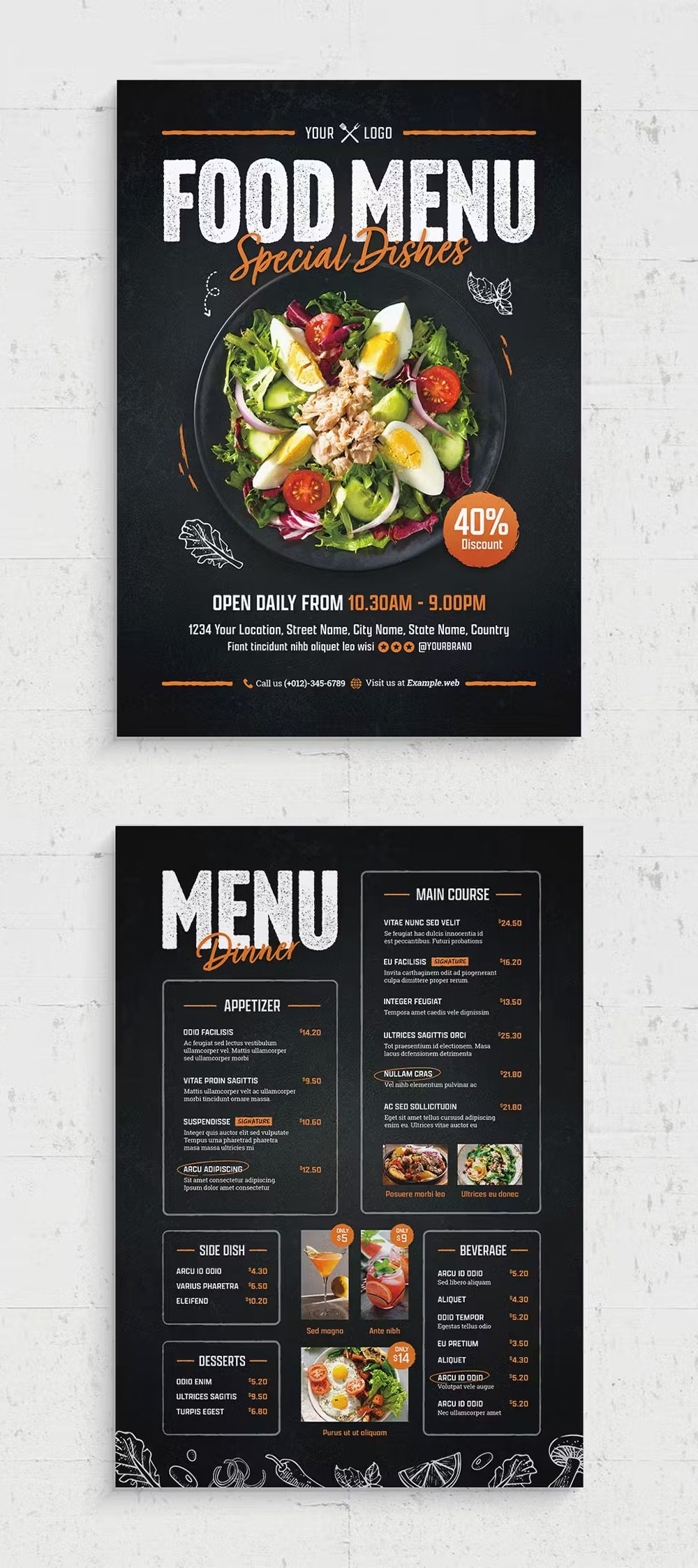 Customizable Food Menu Templates Customizable Food Menu Templates