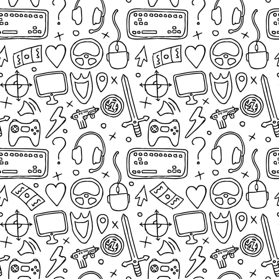 Get Free Gaming Icons Seamless Pattern
