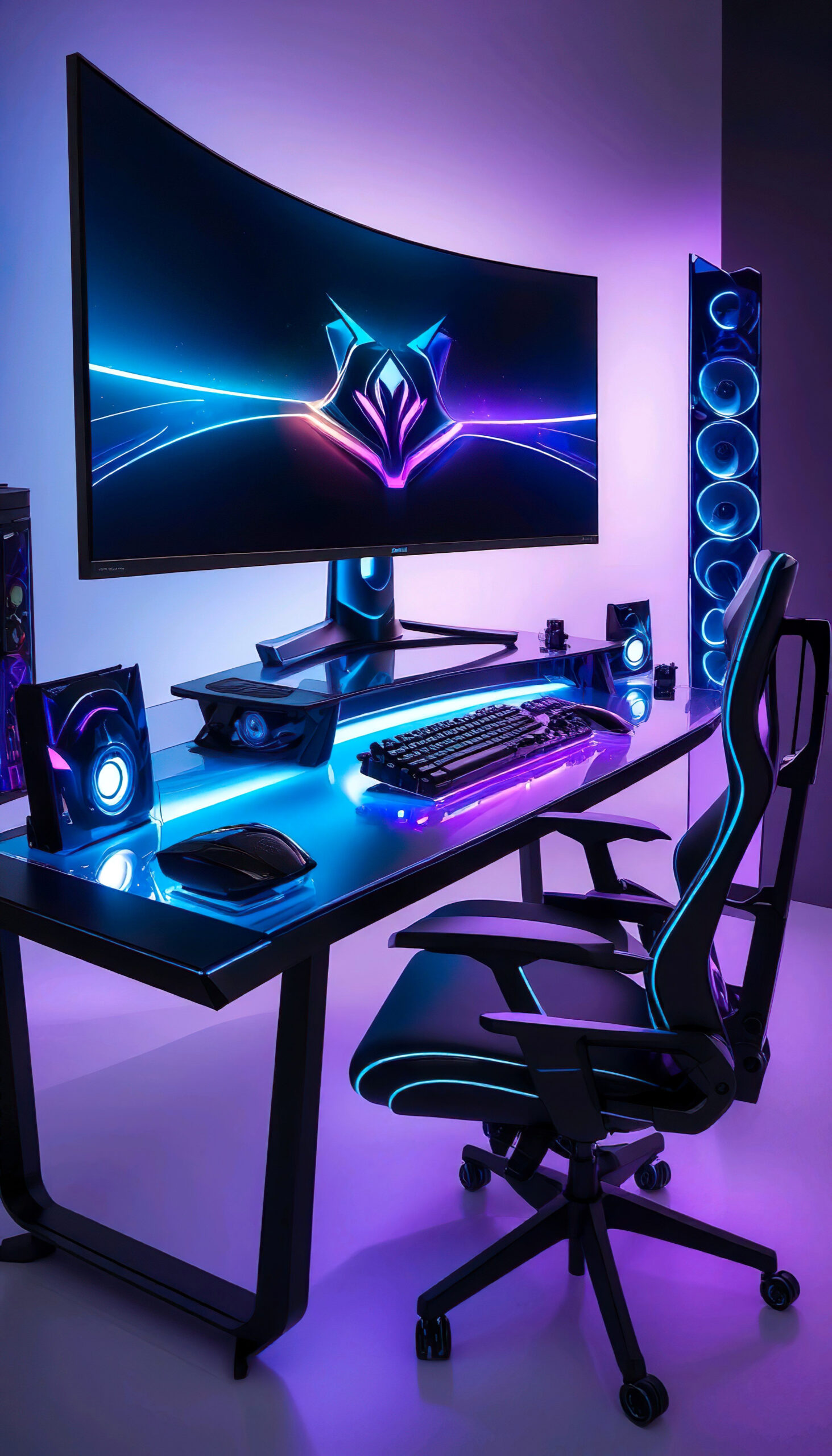Epic Purple Gaming Setup