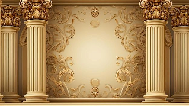 Stunning Ionic Column Luxury Background