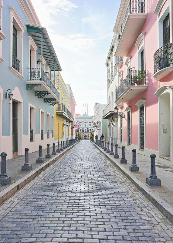 Vibrant Puerto Rico Architecture Print Vibrant Puerto Rico Architecture Print